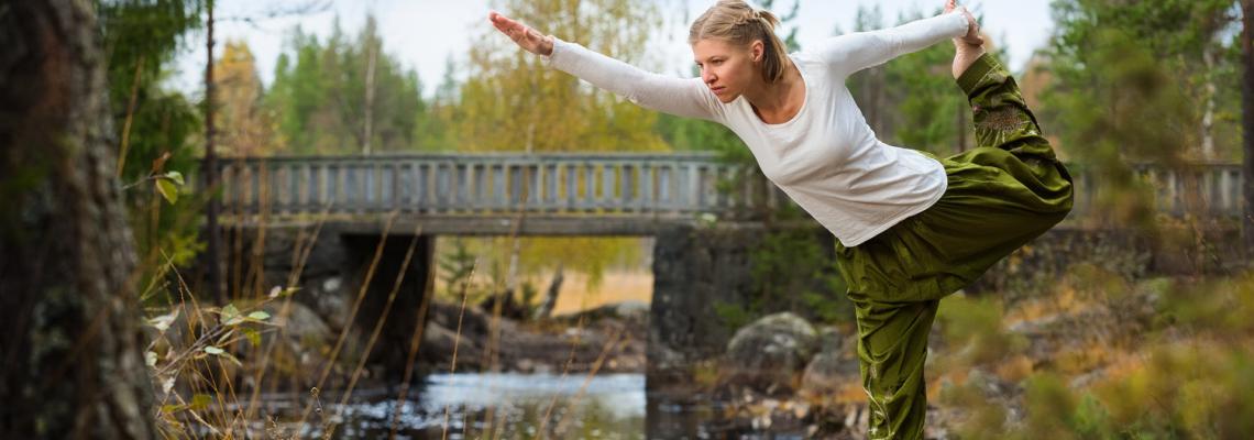 Yoga pose på trautskogen