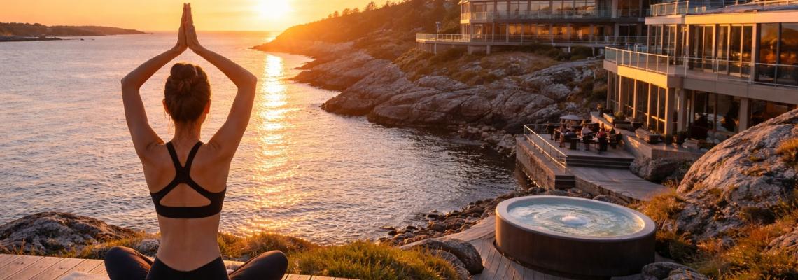 Illustrasjonsbilde – yoga i vakre kystomgivelser.